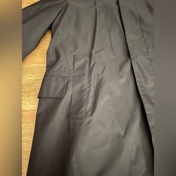 Loro Piana Black Trench Coat with Matte Finish - Picture 8 of 16